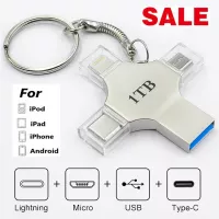 ?San Pham Chinh Hang 100% + Giao Hang Mien Phi + COD?O USB Flash 4in 1 OTG O USB 16GB 32GB O USB 64GB Type-C The Nho 128GB 256GB Cho iPhone Android PC 512G