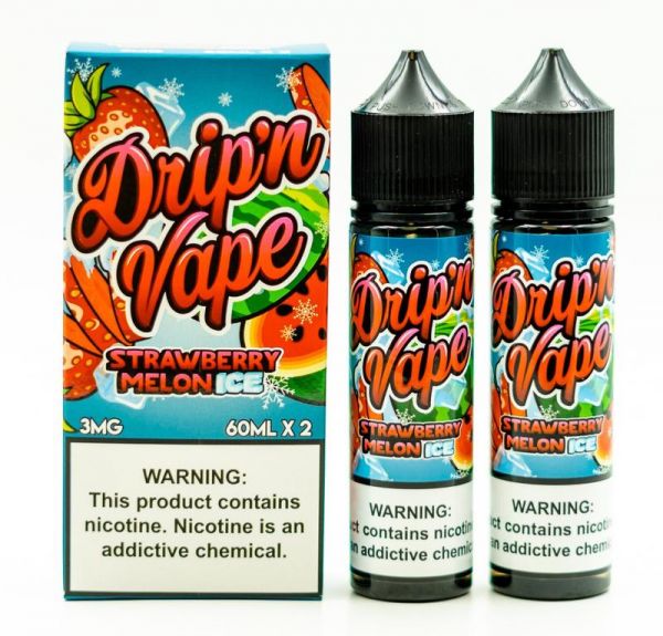 STRAWBERRY MELON ON ICE – DRIP’N VAPE – 60ML X 2