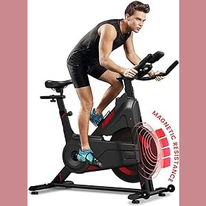 Yoleo Indoor Cycling Bike Magnetic Resistance Exercise Bike, 352LBS Capacity for Heavy People, Super-Silent＜20dB, LCD Monitor, iPad&Water Bottle Holder, Fit Whole Family/Bad Weather/Winter/Busy Person : Amazon.co.uk: Sports & Outdoors