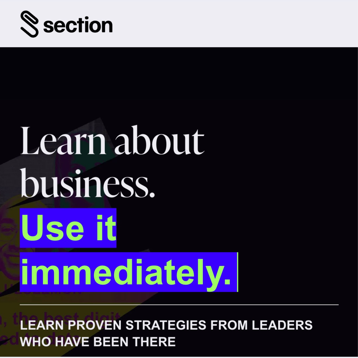 Section - Unlimited, MBA-quality online business education