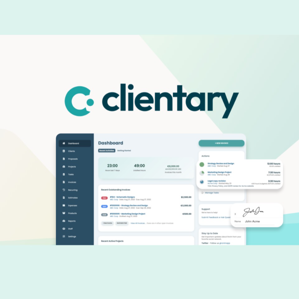 Clientary - Manage the entire client lifecycle | AppSumo