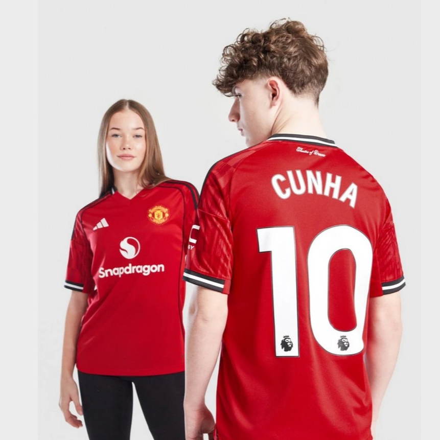 adidas Manchester United 2025/26 Cunha #10 Home Shirt JNR