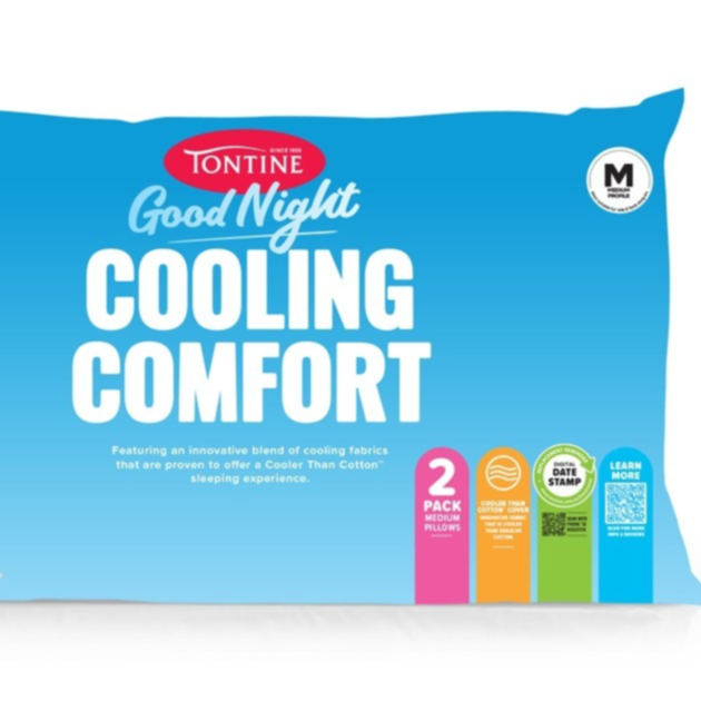 Tontine Cooling Comfort Pillow 2 Pack Medium