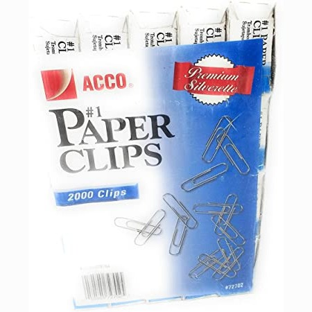 ACCO Premium #1 Paper Clips, Smooth, 2000 ct : Amazon.ca: Office Products