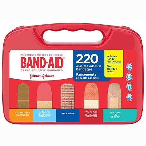Band-aid Adhesive Bandages Assorted Sizes Pack, 220-count with Case : Amazon.ca: Health & Personal Care