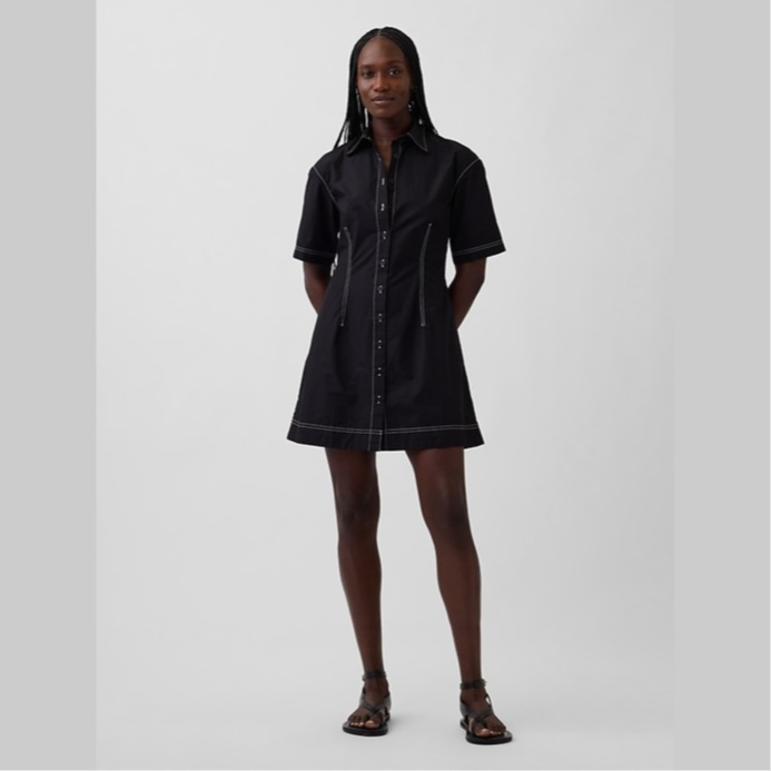 Poplin Mini Shirtdress | Gap