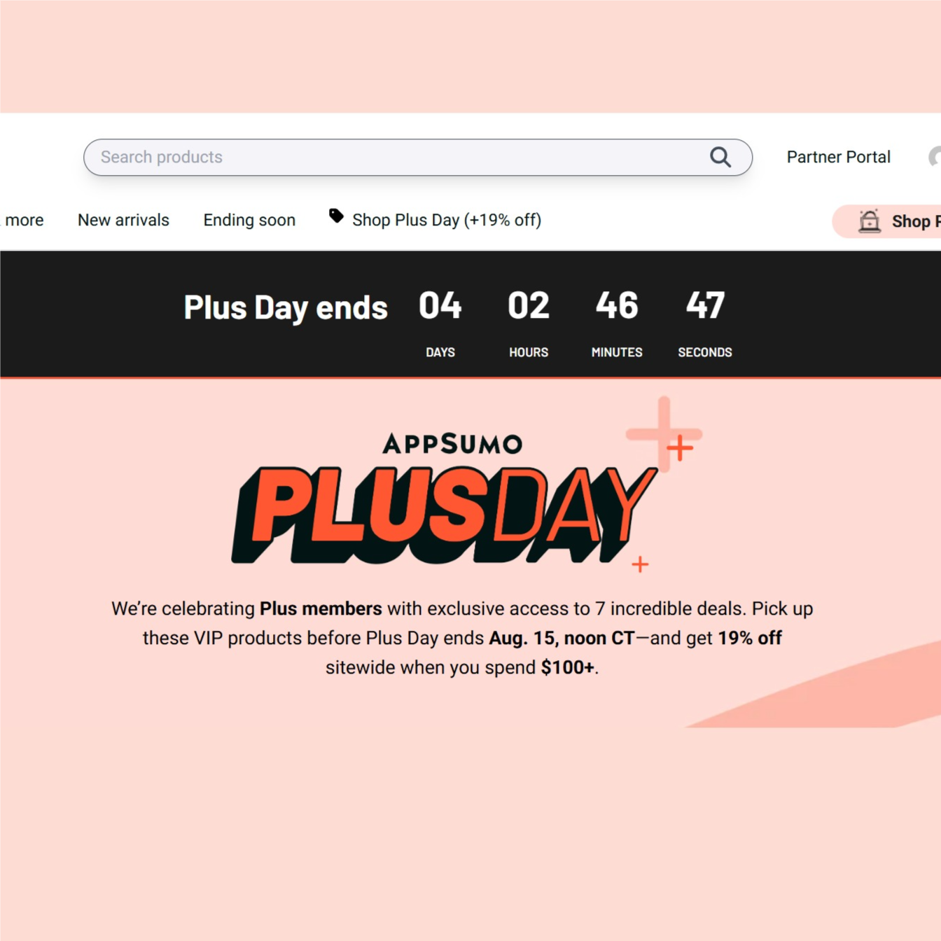Plus Day - an annual celebration where we hook AppSumo Plus members up with exclusive deals, limited-time lower pricing, and special discounts