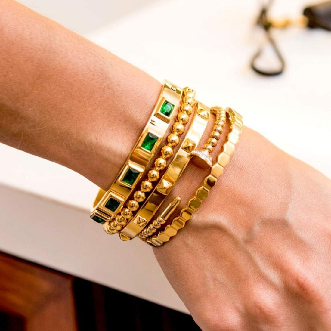 Enchanting Emerald Bangle