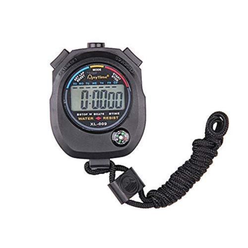Digital LCD Stopwatch Chronograph Timer Counter Sports Alarm Water-Resistant
