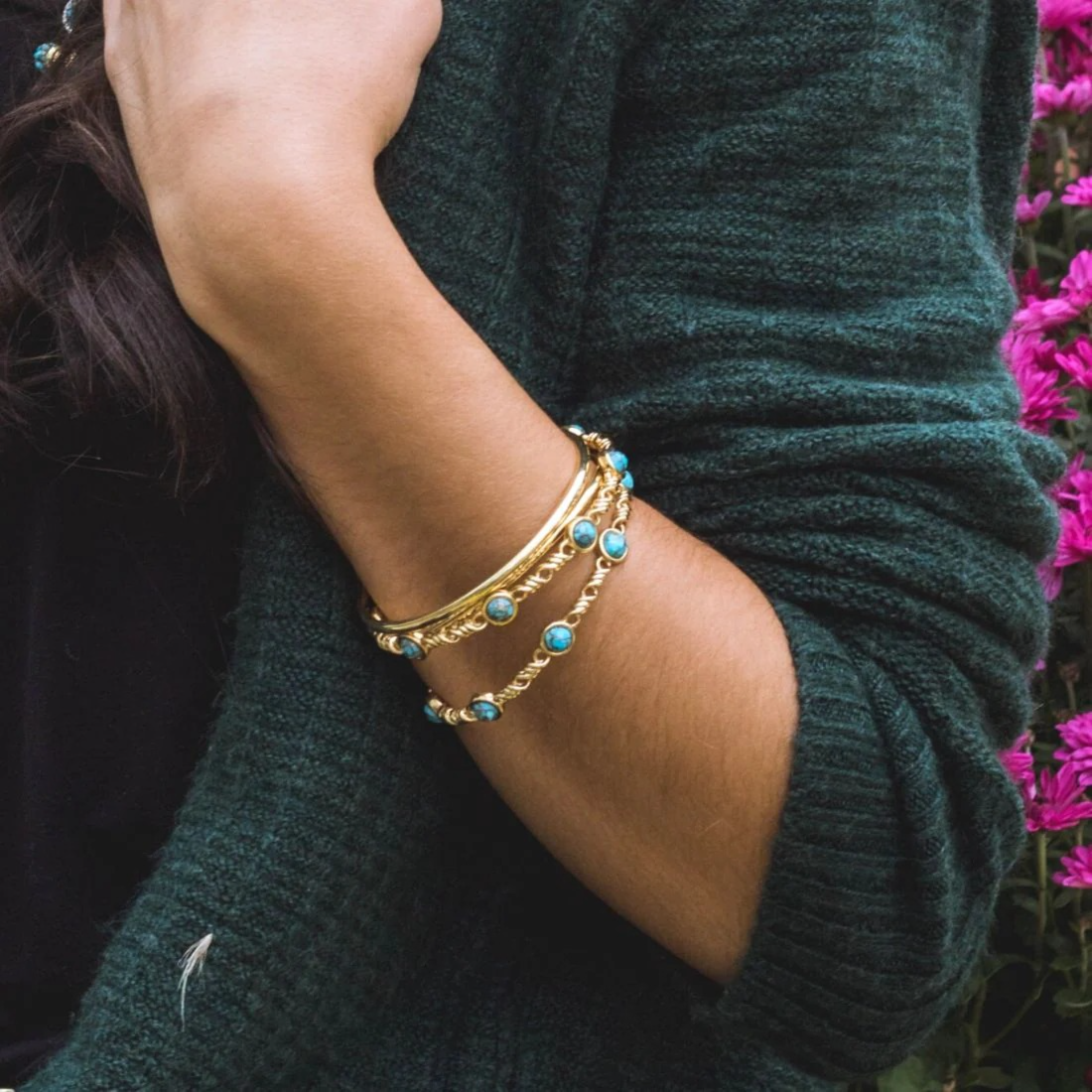 Turquoise Stackable Bangle Set