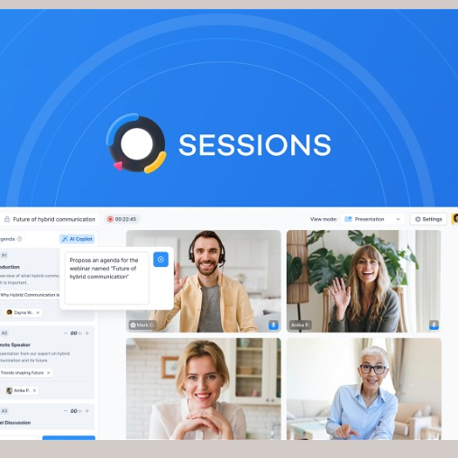 Sessions - Create immersive webinars & demos
