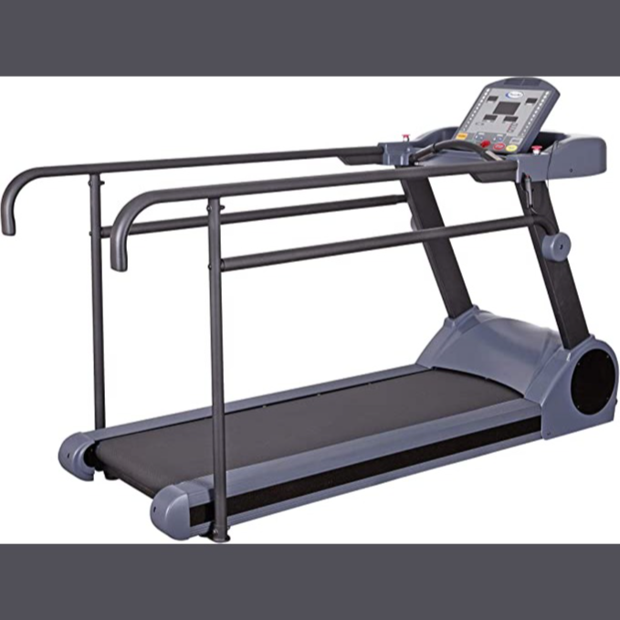 HCI Fitness PhysioMill Rehabilitation Walking Treadmill with Low Step-Up and Long Handrails for Recovery - Max User 500 lbs