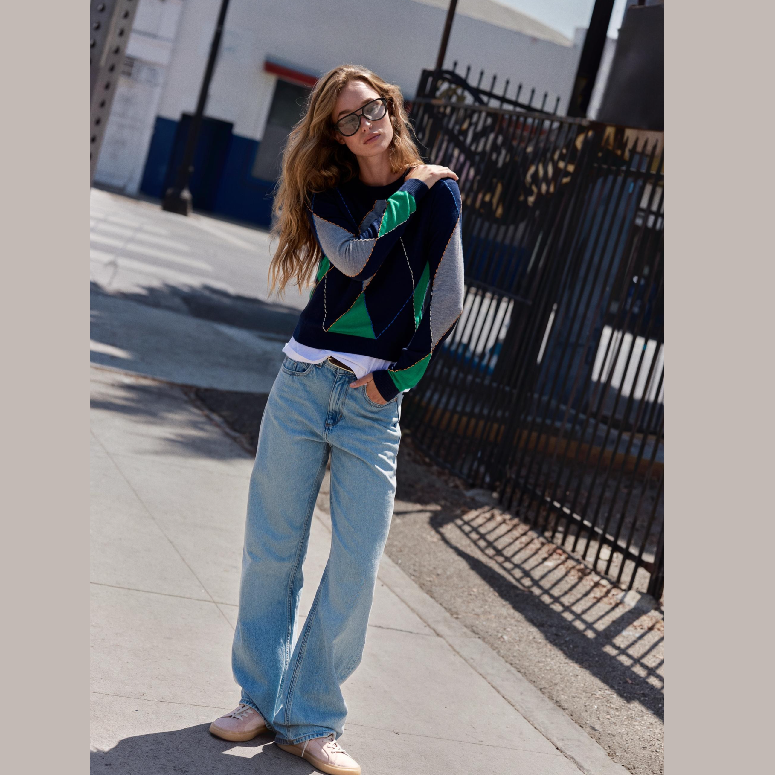 DIAMOND-KNIT JUMPER