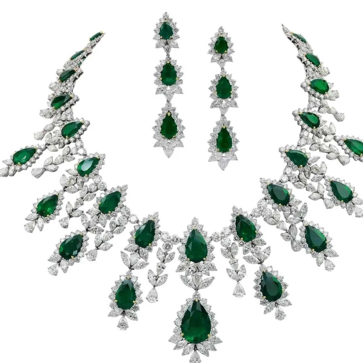 Spectra Fine Jewelry's Colombian Emerald and Diamond Demi Parure
