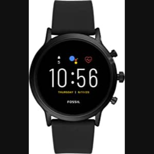 Fossil 44mm Gen 5 Carlyle Stainless and Silicone Touchscreen Smart Watch with Heart Rate, Color: Black (Model: FTW4025) : Amazon.ca: Clothing, Shoes & Accessories