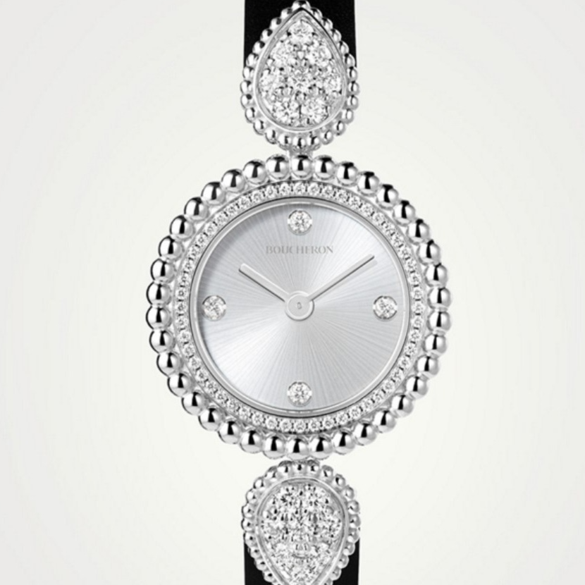 BOUCHERON Serpent Bohème Leather Strap Watch With Diamonds