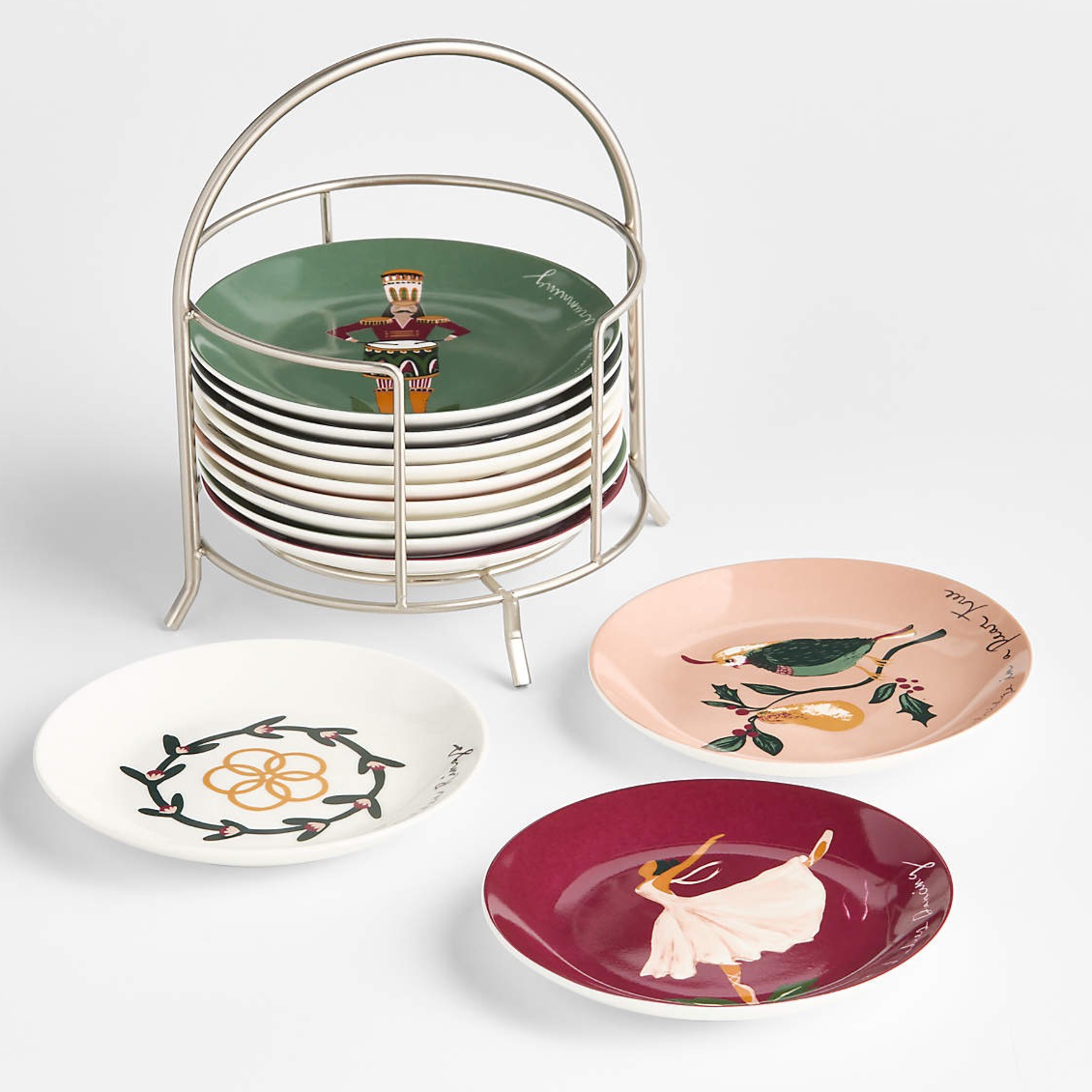 12 Days of Christmas Appetizer Plates with Stand