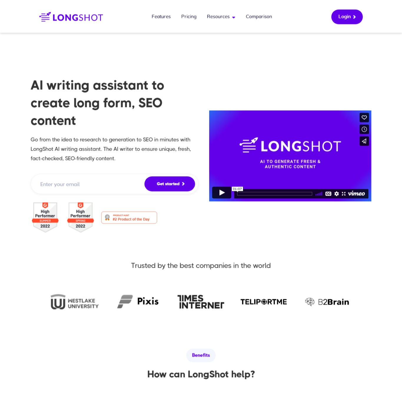 Longshot | A High-Quality Content Writing Assistant