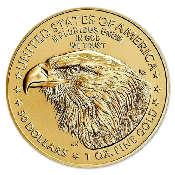 American Gold Eagle Coin 2021 Type 2 - 1 Troy Ounce, 22k Purity