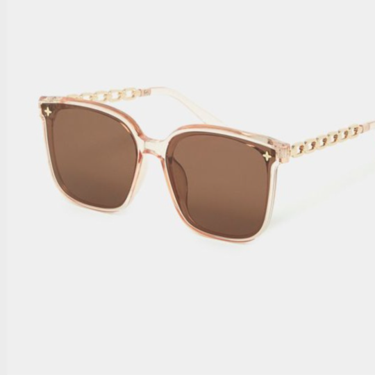 Styli Full Rim Wayfarer Sunglasses with Chain Temple Detail - Trendyoltrendyol-logo