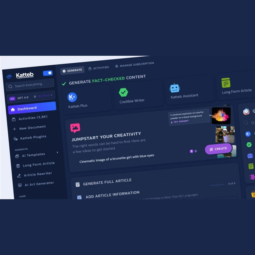 Katteb - Fact Checked AI Writer