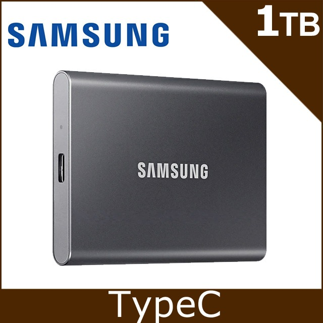 SAMSUNG 三星T7 1TB USB 3.2 Gen 2高速移動固態硬碟 深空灰 (MU-PC1T0T/WW)