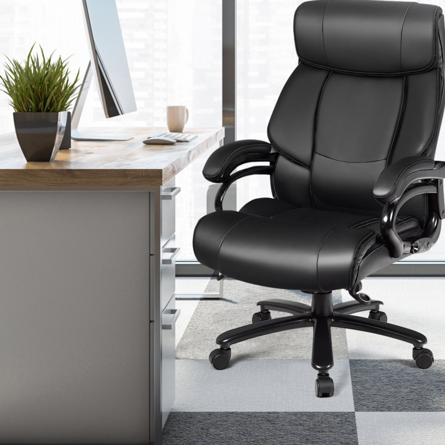 Costway Black Ergonomic Office Chair with Padded Armrests £160.00
