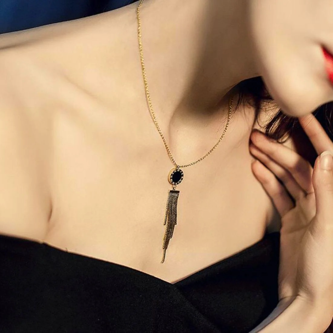 Timeless Disc Tassel Necklace