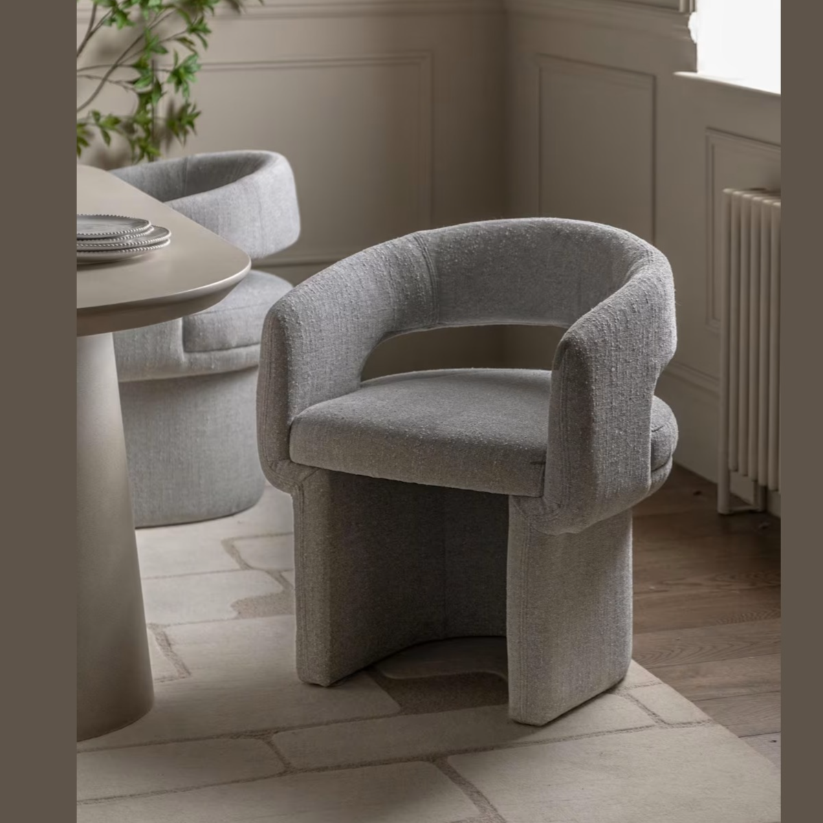 Sloane Fabric Dining Chair- Grey- £349