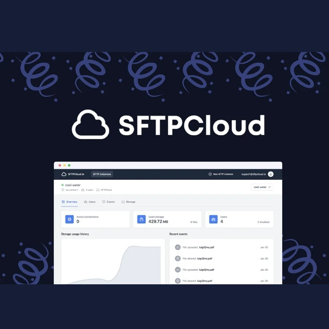 SFTPCloud Lifetime deal Create managed SFTP/FTPS instances with data stored in the cloud of your choice