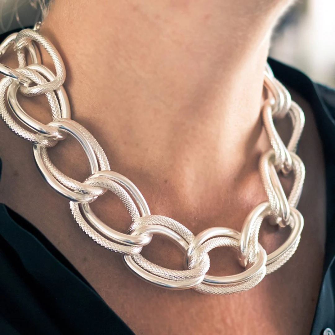 Double Link Choker Necklace