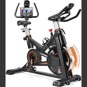 Wenoker Exercise Bike Magnetic Resistance Indoor Cycling Bike Stationary for Home Gym Use with LCD Display, Tablet Holder & Comfortable Seat Cushion for Cardio Workout : Amazon.co.uk: Sports & Outdoors