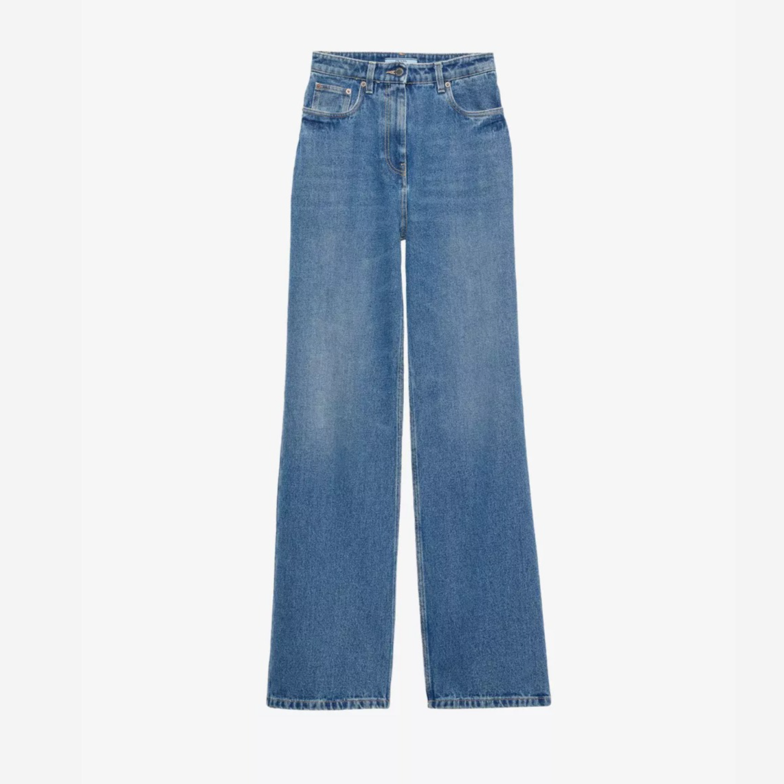 Straight-Leg Denim Jeans