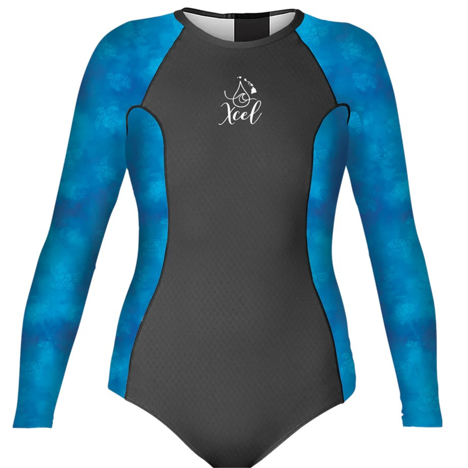 Women's Ocean Ramsey Water Inspired Drylock Celliant Jacquard Long Sleeve UV Springsuit
