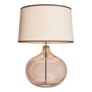 Save - BHS Petrice Smoked Glass Table Lamp - £80