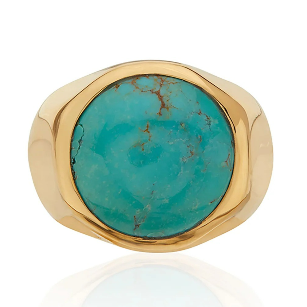 Large Turquoise Signet Ring