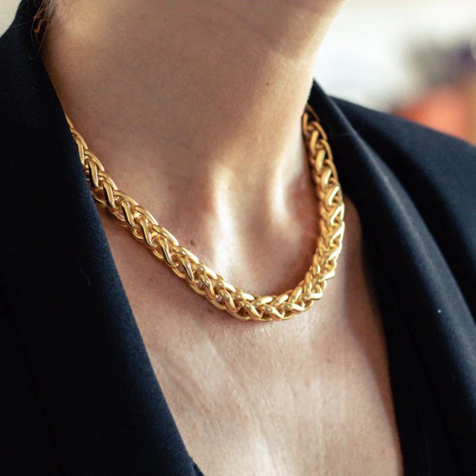 Braided Link Collar Necklace