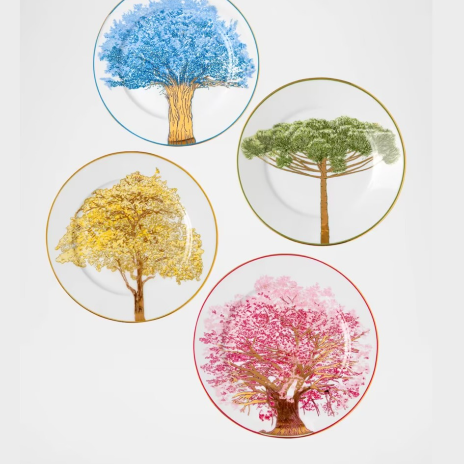 Tania Bulhoes 4-Piece Botanical Plate Set