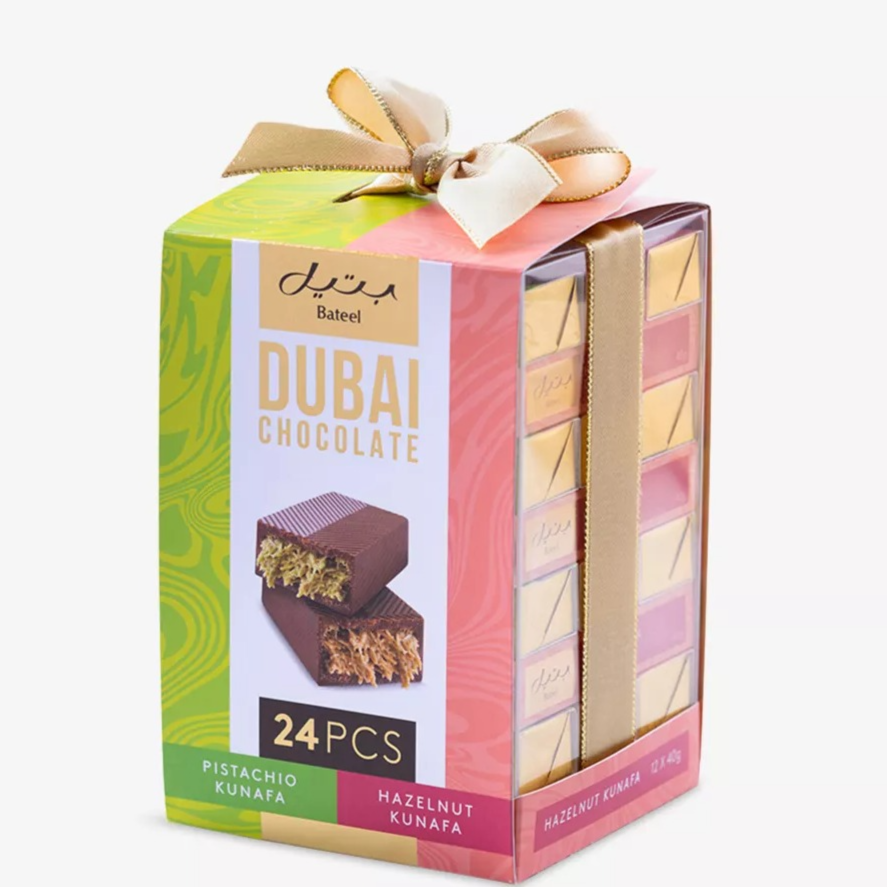 BATEEL Dubai 24-Piece Chocolate Bars Gift Pack 960g