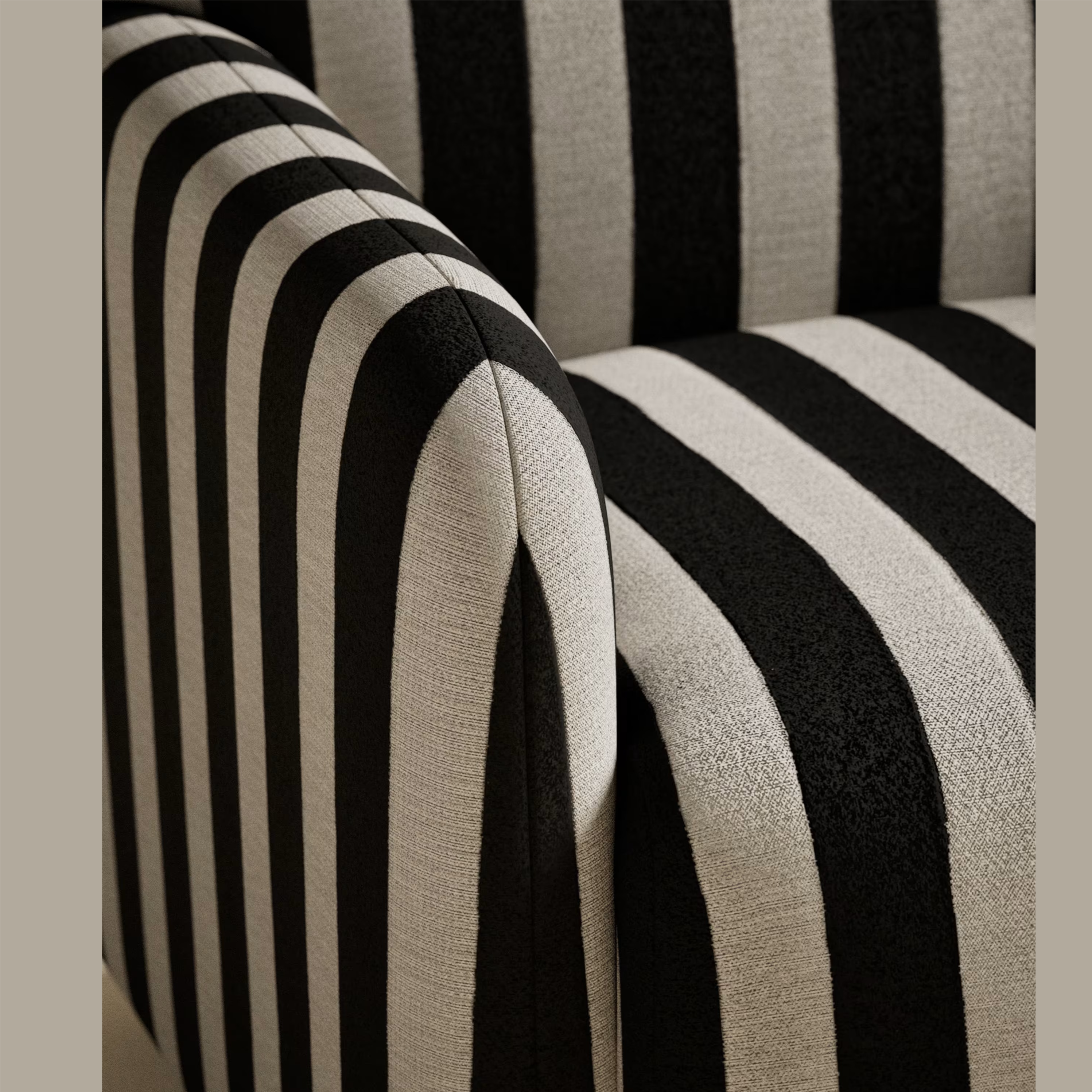 Striped Accent Chair