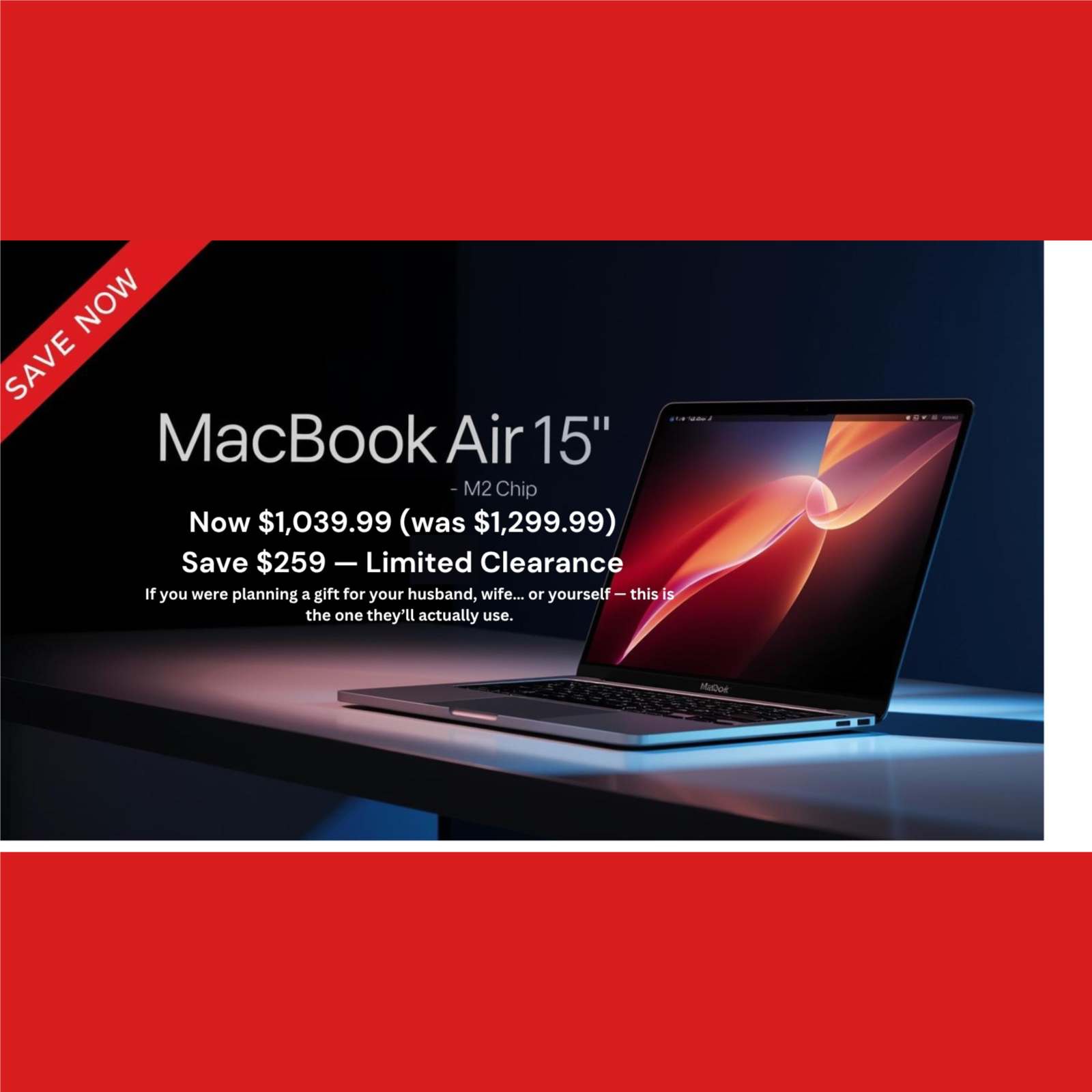 MacBook Air 15” (M2 chip, 8 GB RAM, 256 GB SSD