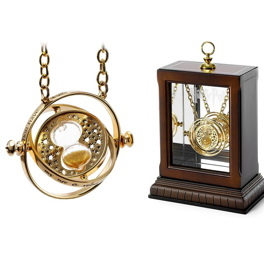 The Noble Collection Harry Potter Time Turner Special Edition - 24K Verguld Met Display