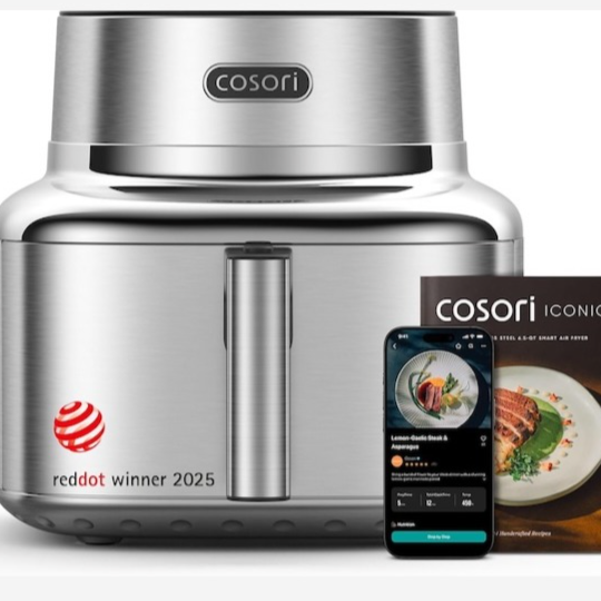 Cosori Iconic Stainless Steel 6.5 Qt Smart Air Fryer