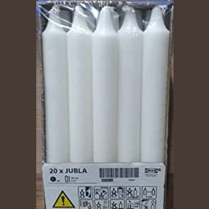 Ikea Candle Chandelier Stick (20 Pack) Unscented White, 7.5" : Amazon.ca: Home