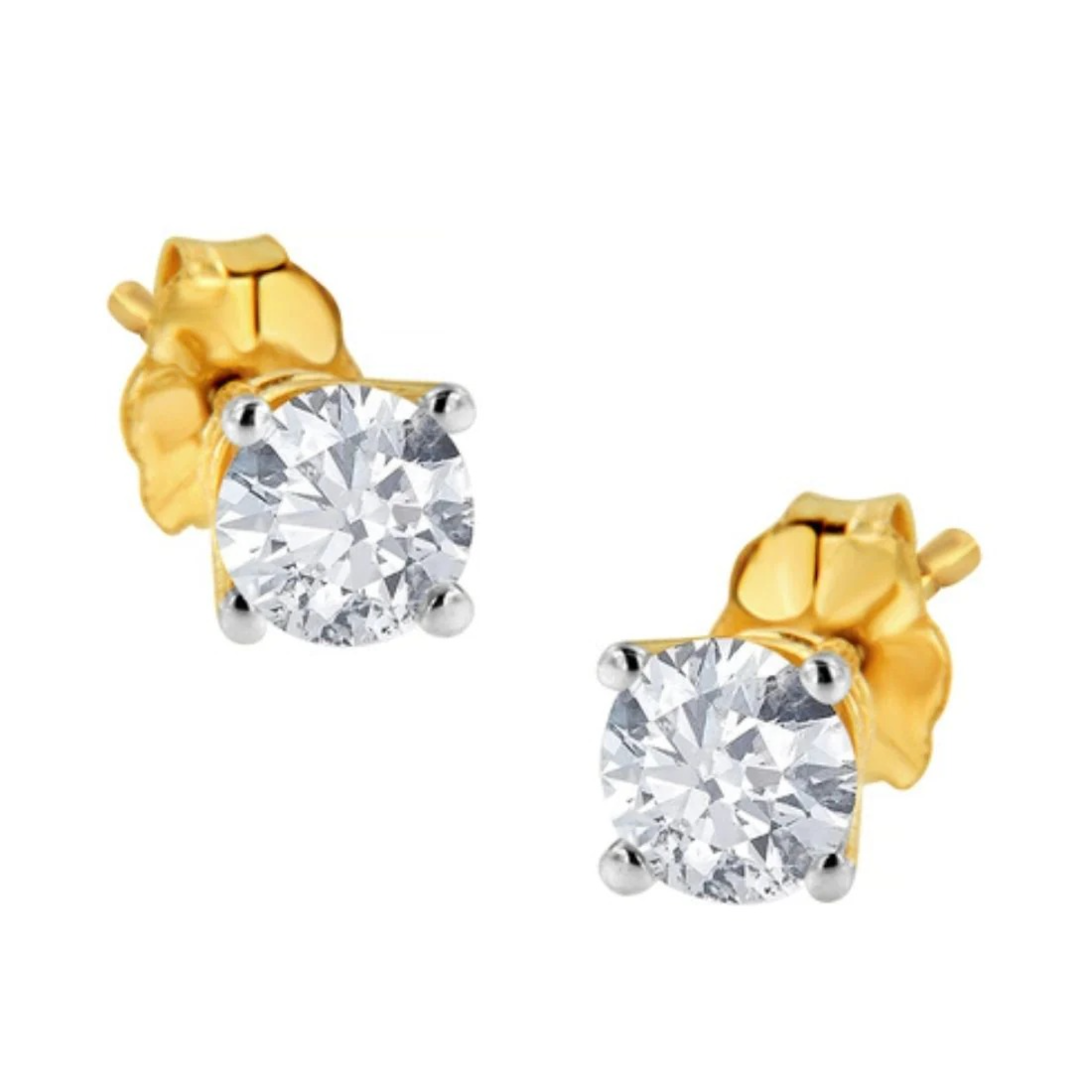 Sparkling Diamond Stud Earrings