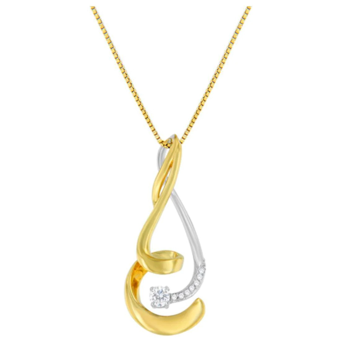 Glamorous Spiral Diamond Necklace