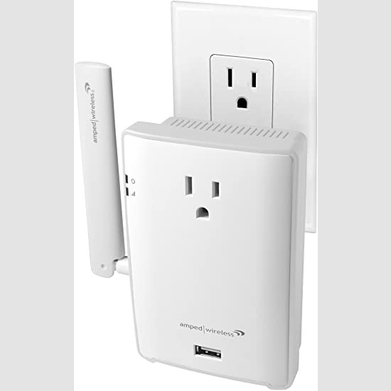 Amped Wireless REC22P High Power Plug-In AC1200 Wi-Fi Range Extender with Pass Thru Outlet and USB Charging : Amazon.ca: Electronics