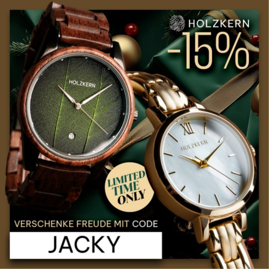 15% Off Holzkern Watches & Accessories (Code: JACKY · Ends Dec 31, 2025)