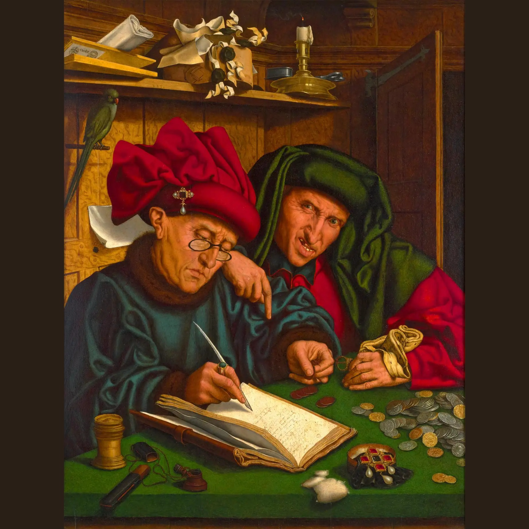 The Tax Collectors attributed to Marinus van Reymerswaele Circa 1540