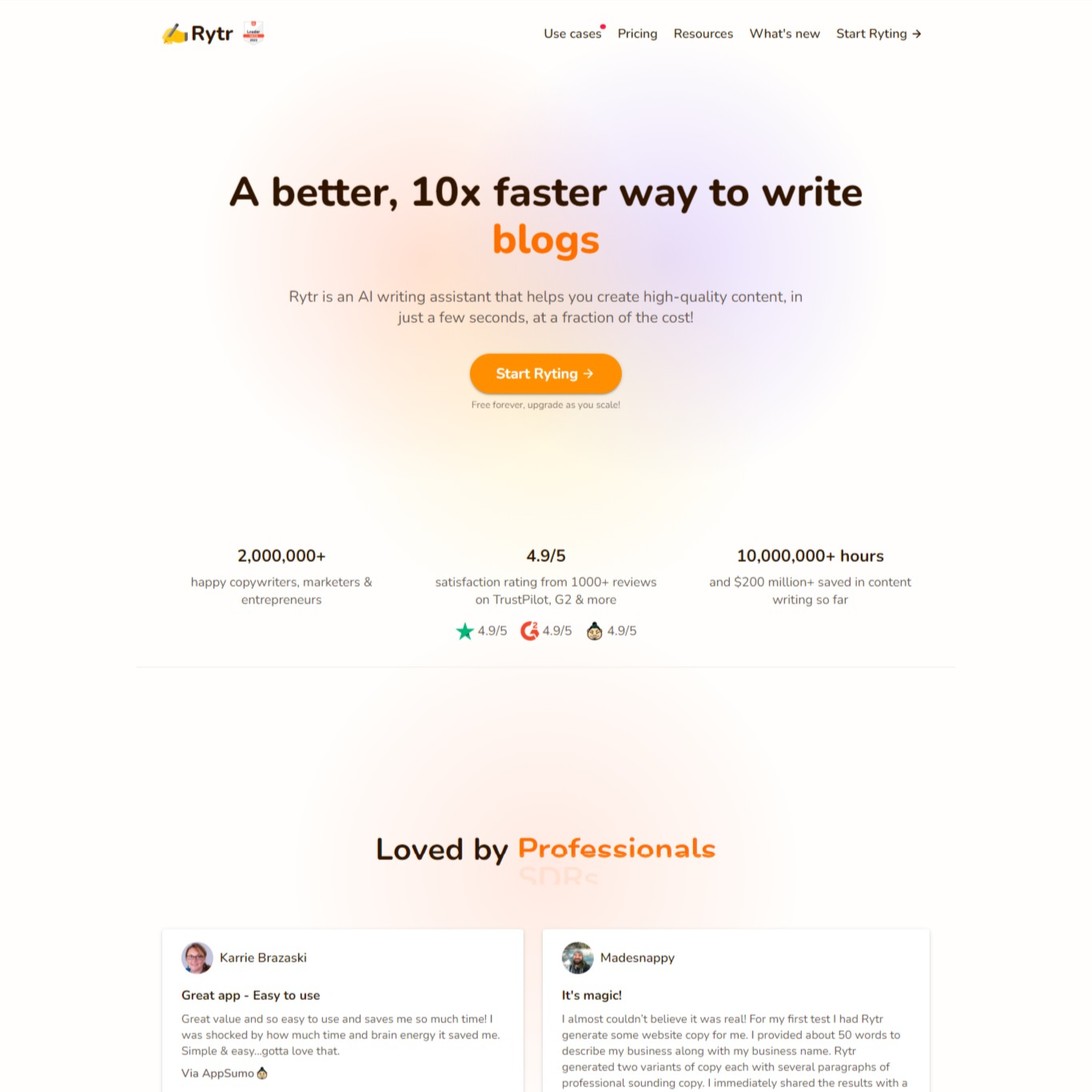 Rytr | Write Better, Faster, And Cheaper Than Ever!